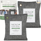 Air Purifying Bag 200g (2 Pack) Charcoal Odor Absorber, Car Odor Eliminator & Closet Deodorizer for Home & Pet, Lasts 2 Years, Unscented Bamboo Charcoal Bags, HGTV Editors' Pick