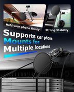Magnetic Phone Holder for iPhone MagSafe Car Mount, Vacuum 360°Adjustable Car Phone Holder（Dashboard & Windshield） Magnet Cell Phone Holder Mount for iPhone 17/16/15/14/13 Android Galaxy