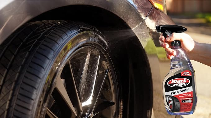 120217 Tire Wet, 23oz (Pack of 2) - Specially Formulated Tire Shine Applicator Cleaner to Keep Them Looking Wet, Black, and Glossy with One Quick Spray – Long-Lasting Protection for Tires | Specially Formulated Tire Shine Applicator Cleaner...