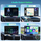 9" Carplay Screen for Car, Portable Wireless Car Play Screen for Apple CarPlay & Android Auto, OTA Updates, Backup Camera, Mirror Link, Voice Control, GPS Navigation, Bluetooth 5.0, FM/AUX