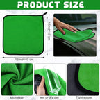 50 Pcs Microfiber Towels:16"x16" Microfiber Drying Towels Bulk Micro Fiber Car Cleaning Cloth for Cars Drying Washing Polishing Office Windows Cleaning Household Supplies (Green,Gray)