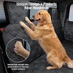 Truck Back Seat Extender for Dogs – Waterproof Full Size Pickup Pet Seat Cover with Door Protection, Hard Bottom Holds 420 lbs Dog Hammock for F150, RAM 1500 & More