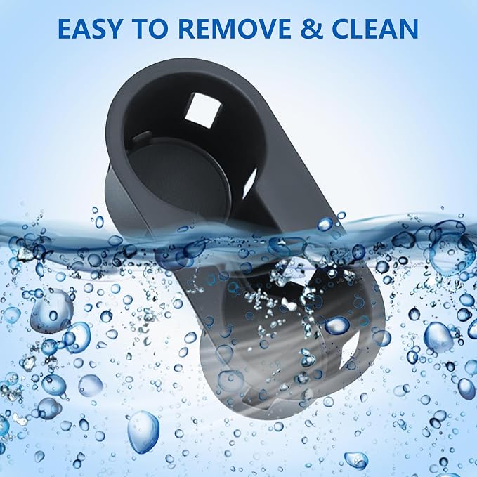 Center Console Cup Holder Inserts for 2025 Ford Bronco Accessories Middle Console Silicone Drink Stopper Non-Slip Waterproof Armrest Front Cup Holder Organizer Interior Decoration Black