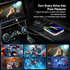 Magic AI Box, Wireless CarPlay Android Auto Adapter with Net-Flix YouTube TikTok, Built-in Play Store and Screen Mirroring, Plug and Play Video Adapter for OEM Factory Wired CarPlay Vehicles