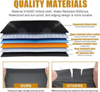 600D Cab Cover Windproof Sunshade Cover Compatible with 2021-2024 Ford Bronco 2 Door, 6-Layer Protection Frost Wiper & Mirror Covers Protect from Sunshine, UV, Snow, Rain(Not fit Bronco Sport)