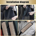 JDDRY Car Seat Belt Covers,Universal Car Seat Belt Pads Cover,Car Seat Belt Strap Cover Shoulder Pad,Bling Seat Belt Covers for Women,Car Interior Accessories(Gold,2Pack)