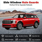 Palisade Rain Guards - Window Visors for Hyundai Palisade 2026, Outside-Mount Tape-On Side Window Wind Deflectors for Palisade Accessories, Vent Visors Shades Rainproof 6PCS