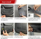 Z8 Metal Rear Door Storage Pockets Compatible with 2018-2024 Jeep Wrangler JL 4XE JLU Rubicon Sport Sahara Gladiator JT Door Side Insert Organizer Storage Box Accessories