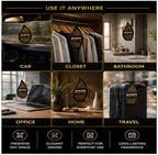 Sport Lux GOLD - Hanging Cardboard Air Freshener for Car, Home & Office - Premium Cologne Perfume with Natural Fragrances - Long Lasting, Fresh, Luxurious Scent - Stylish Design, Pack of 3