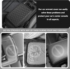Stacool Upgraded Car Center Console Cover,Microfiber Leather Car Armrest Cover Cushion with 2 Storage Bags,Universal Car Armrest Storage Box (Black)
