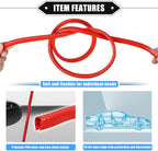 Car Door Edge Guard, 16.4ft U Shape Rubber Edge Trim Seal Strip Protector Universal for Car Truck ATV Boat Multifunctional No Glue PVC Iron Red