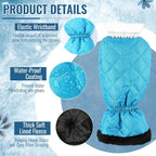 Ice Scraper with Glove Waterproof Ice Scrapers for Car Windshield No Scratch Comfortable Removal Snow Mitt Glove Windproof Warm for SUV Vehicle Truck Snow Quickly Removal