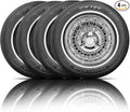 Set of 4 (FOUR) UN106 All Season 215/75R15 18mm White Wall Radial Passenger Car Tire- 215/75-15 100S + Three-Year Road Hazard Warranty Included 215/75/15 (Tire Only)