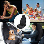 Waterproof Sweating Car Towel Seat Cover for Gym Workout, Running, Swimming, Beach and Hiking, Universal Fit Non-Slip Towel Bucket Seat Protector for Cars SUV Trucks (Black)
