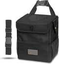 Car Trash Can [Touring Edition] - Removable Liner - 100% Leakproof, Odor Control Lid, Hanging Garbage Bin for SUV, Truck, Car (2 Gal, Black)