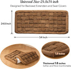 Dog Bed for Car Back Seat Soft Plush Backseat Pet Bed Mat Non-Slip Travel Pet Mat, Fuzzy Plaid Dog Seat Cover, Fit for Backseat Extenders and Trucks SUVs (Dark Brown, 54" x 24.8")