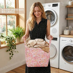 Floral Fabric Storage Basket Car Interior Storage Basket Underwear Sundries Laundry Baskets Supplies Home Organizer Bag (style 8)