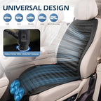 Cooling Car Seat Cushion with Dual Fans, 12V-24V Ventilated Front Seat Pad, Breathable Mesh Fabric, 3-Speed Adjustment, Enhanced Airflow, Universal Fit for Cars, Trucks, SUVs