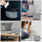 Car Trash Can, Hanging Trash Bin, Leakproof Garbage Organizer, Bling Vehicle Waste Basket, Mini Dustbin Container with Clip for Car, Office, Kitchen, Bedroom, Home and More, Multicolor