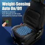 Cooling Seat Cover for Cars, 12V 3-Speed Cooling Car Seat Cushion with Weight Sensing, Universal Fit for Summer Car SUV Truck Bus, Comfortable Non-Slip Breathable 3D Mesh Leather, Black