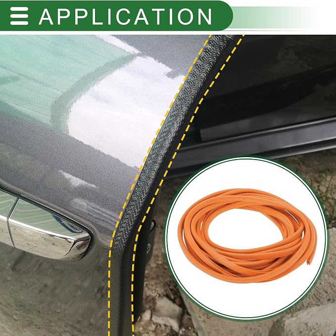Universal Car Door Edge Protective Sealing Strip U-Type Door Scratch Protection Guard, 26.25ft 8m, Anti-scratch Collision, PVC Iron, Orange