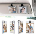 4 Packs Magnetic Car Picture Holder for Visor - Car Photo Holder with Clips for Easy Display - Visor Clip Photo Frame for 3 Inch Photos