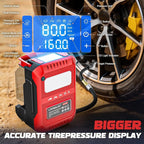 5X Faster Tire Inflator Air Compressor, 160PSI Cordless Air Pump Compatible with Milwaukee 18V Battery with Digital Pressure Gauge, Deflator & Auto Shut-Off for Car, Bicycle (Tool Only)