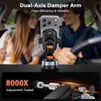 Car Phone Holder Mount, Strong Suction Dashboard & Windshield Phone Holder for Car, Hands-Free, Fit with iPhone Samsung All Phones, Ideal for Delivery & Uber Driver (Black-Twist-Lock Suction)