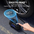 Tire Inflator Portable Air Compressor, Air Pump for Car Tires, 9.84Ft Cord-12V DC-Powered Auto Pump with Digital Pressure Gauge, LED Light-Car Accessories for Car, Motorcycles, Bicycle, Ball, Balloons