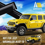 Extra Durable Window Deflectors Tape-On Window Visors Rain Guards Fit for Jeep Wrangler JL 2018-2026, Sun Visors, Wind Vent for Shades, Exterior Car Accessories - 4pcs. AG0085