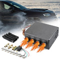 12V Universal Car Auxiliary Heater - Windscreen Demister & Defroster - Compact Underdash Heater Kit for Suv Utv Camper - Winter Automotive Air Conditioner for Heating & Defrosting(4 Ports)