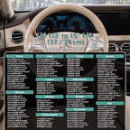 Boho Steering Wheel Cover with Baja Blanket Cloth, Ethnic Style Auto Wheel Cover Made of Coarse Flax, Fits 14 1/2-15 1/4 inches Car Wheel