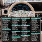 Boho Steering Wheel Cover with Baja Blanket Cloth, Ethnic Style Auto Wheel Cover Made of Coarse Flax, Fits 14 1/2-15 1/4 inches Car Wheel