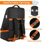 Car Seat Travel Bag, Padded Car Seats Backpack for Air Travel, Heavy Duty Gate Check Carseat Travel Bag for Airplane, Airport Gate Check Bag (Orange)