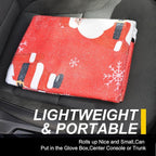 Back Seat Cover for Car Trucks Van SUV Jeep,Waterproof Rear Bench Towel Seat Covers for Dogs and Kids,Automotive Backseat Protector (Santa Claus)