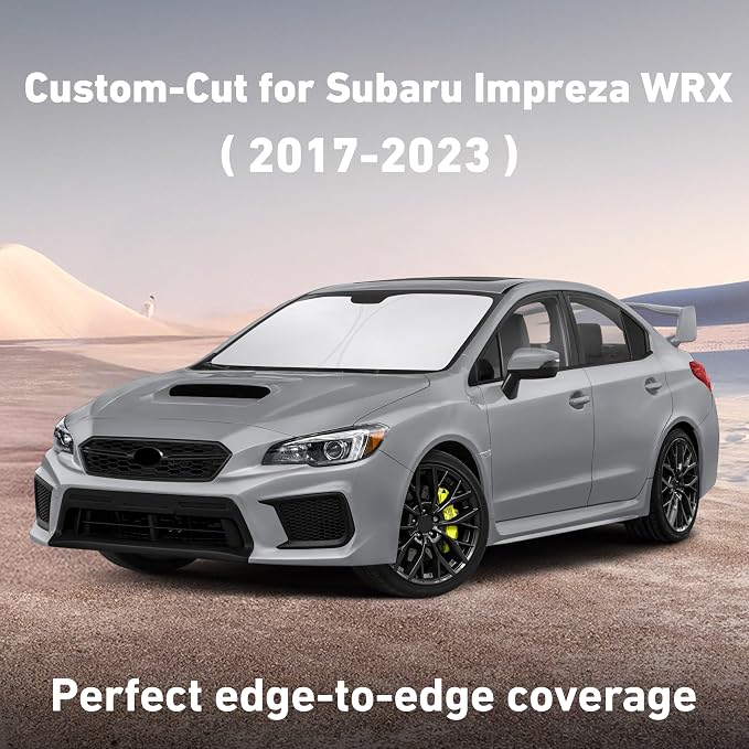 Windshield Sunshade Compatible for Subaru Impreza WRX 2017-2021 2022 2023, Sun Visor for Front Windshield & Window Sun Shade Cover, UV Heat Blocker & Protector, Car Accessories