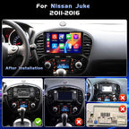 4+128GB Android 15 Car Stereo for 2011-2016 Nissan Juke Radio Wireless Carplay Andorid auto, 9 inch INCELL Touchscreen Stereo Upgrade GPS WiFi Bluetooth 5.0 FM/RDS EQ-32 SWC Backup Camera