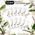 12 Packs Vanilla Scented Sachets for Drawer and Closet, Long-Lasting Closet Sachet Bags Drawer Deodorizers Fresh Scents, Home Fragrance for Lover