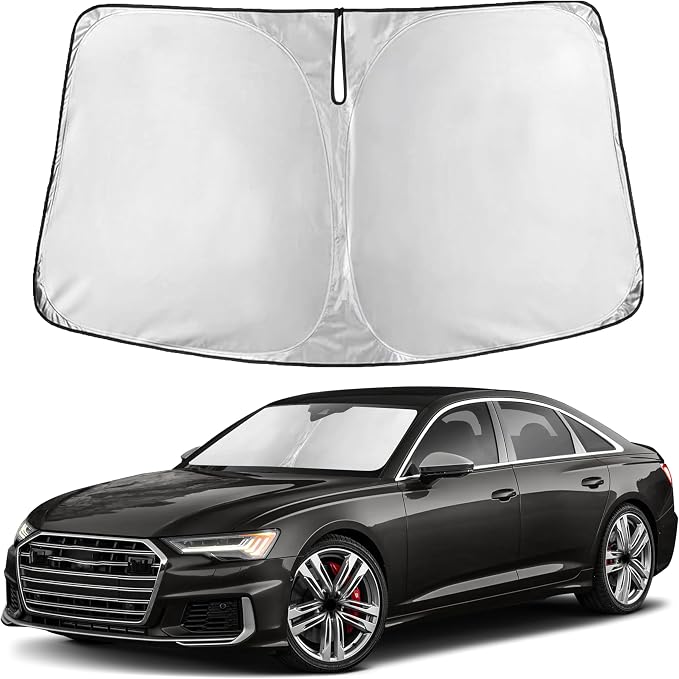 Windshield Sunshade Compatible for Audi S6 1995-2023 2024 2025, Sun Visor for Front Windshield & Window Sun Shade Cover, UV Heat Blocker & Protector, Car Accessories
