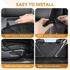 Back Seat Cover for SUV - Waterproof Non-Slip Dog Seat Cover for Toyota Tacoma/Jeep Grand Cherokee/Ford Explorer/Ranger/Chevrolet Colorado, Durable Scratch-Proof Bench Seat Cover for Dog