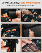 Sturdy Car Trunk Organizer – Large Capacity Trunk Organizer for SUVs & Sedans, Hard-Shell One-Piece Design with Cute Print, Collapsible and Durable Car Organizers (Flower 70L)