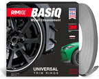 BASiQ Universal Styling Trim - 26 Feet, 6 Colors, Flat Design, Easy to Apply with Premium 3M Tape - Versatile Rim Styling and Color Accent for Cars, Trucks, SUVs - Light Gray