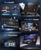 8 Core 6+128G Android 15 Car Stereo for Toyota Camry 2006 2007 2008 2009 2010 2011 Wireless Carplay Android Auto, 9’’ Touchscreen Radio GPS Bluetooth Mirror Link WIFI FM/RDS 32EQ DSP Backup Camera SWC