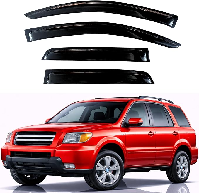 KPY Rain Guards Fit for 2003-2008 Honda Pilot, Out-Channel Window Visors Vent Wind Deflectors 4PC, Car Accessories for 03-08 Pilot