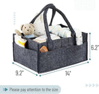 Mr. Pen- Baby Diaper Caddy Organizer, Charcoal Gray | Nursery Storage Bin and Car Organizer for Diapers and Baby Wipes