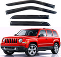 KPY Rain Guards Fit for 2007-2018 Jeep Patriot, Out-Channel Window Visors Vent Wind Deflectors 4PC, Car Accessories for 07-18 Patriot