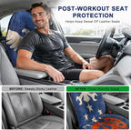 Car Seat Towel Cover 2 Pack for Front Seats, Sweat Absorbent Car Seat Protector with Non-Slip Backing, Waterproof Towel Car Seat Covers for Runners, Gym, Swimming, Beach, Pets, Mechanic Eagle