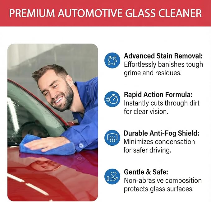 2 PCS Car Windshield Oil Film Cleaner Brush - Hydrophobic Glass Coating Applicator for Crystal Clear Visibility