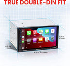 Elite BE920WCPA Car Stereo - 7" Display, Wireless Apple CarPlay & Android Auto Head Unit, Double DIN Touch Screen Car Stereo, Bluetooth, AM/FM Radio, USB, No CD/DVD Player