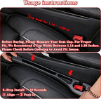 Car Seat Gap Filler Organizer of 2, 2 in 1 Car Gap Filler(Red) | Universal Gap Filler with Storage Pockets, No Drop Seat Guard for Phones Keys Cards,Car Accessories for Most Cars Trucks SUVs